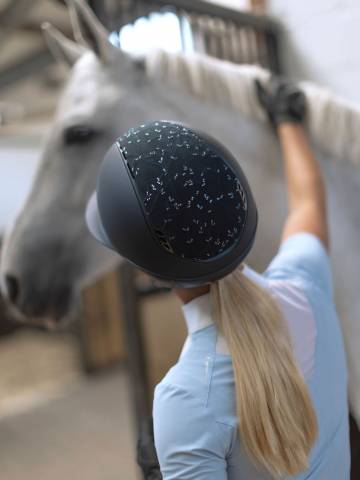 Casque miss shadowmatt 2.0 personnalise crystal leaf Samshield