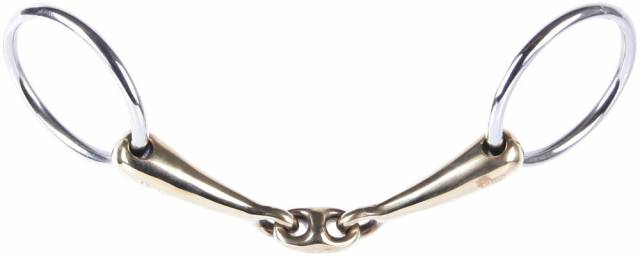 Filet de bride double brisure maillechort - Harrys horse - mors inox