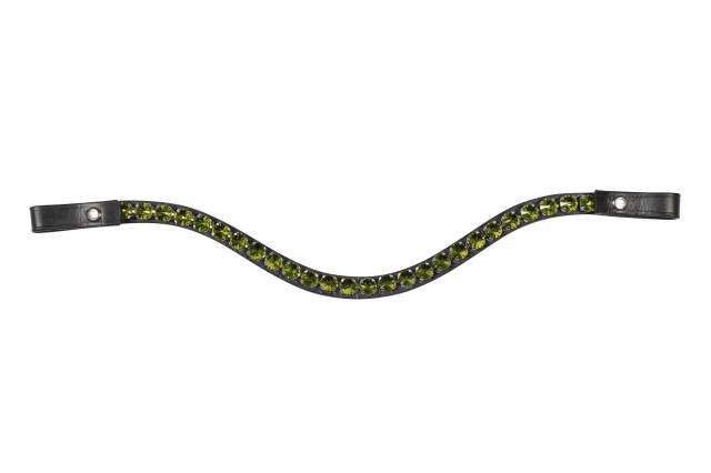 Frontal anatomique avec strass - HKM - cuir de qualité