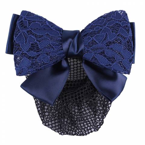 R&eacute;sille chouchou noeud dentelle - QHP - accessoire &eacute;l&eacute;gant