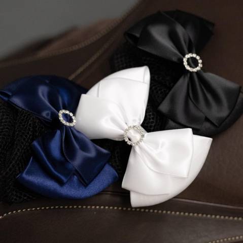 Résille de concours barette circle - Harry's horse - cristaux argentés