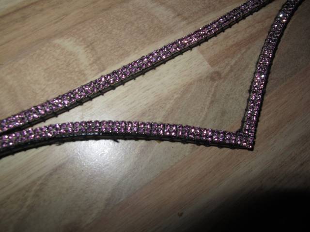 Frontal strass rose triangle