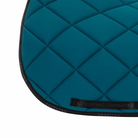 Tapis de selle technique logo bleu pétrole/noir- EQUESTRO