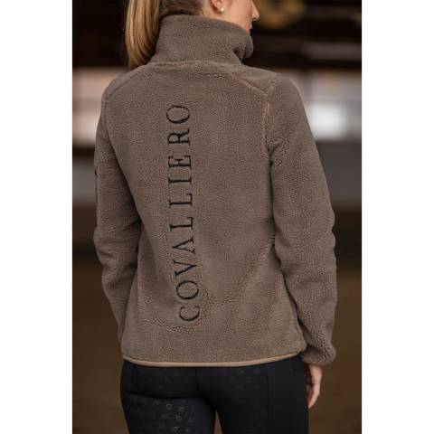 Sweat teddy taupe pour dame - Covalliero Hiver 2024