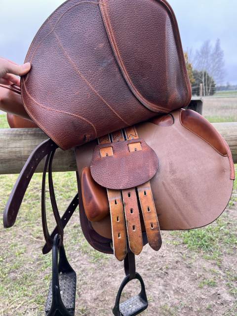 Selle Synergy Equipe 17’ cognac - état neuf