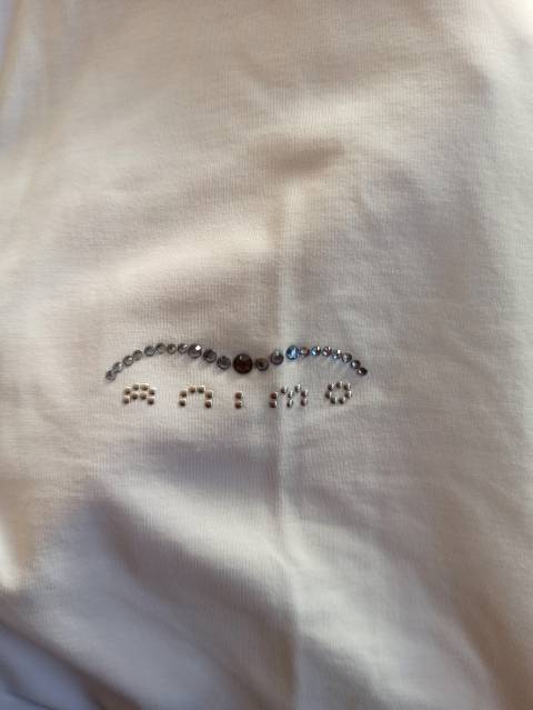 Animo polo blanc strass