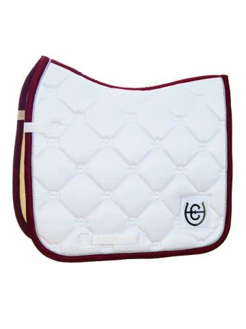 Tapis de selle WHITE PERFECTION BORDEAUX - Equestrian Stockholm
