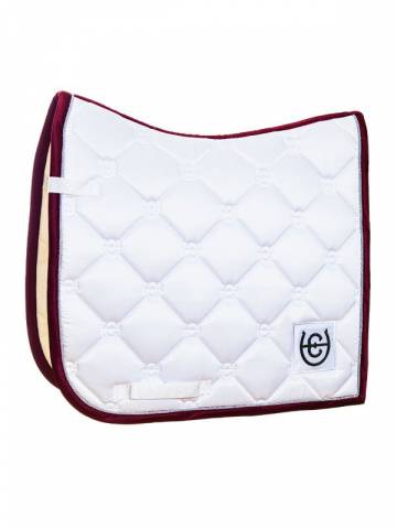 Tapis de selle WHITE PERFECTION BORDEAUX - Equestrian Stockholm