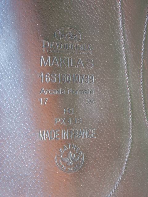 Selle Dressage Devoucoux Makila S 17'