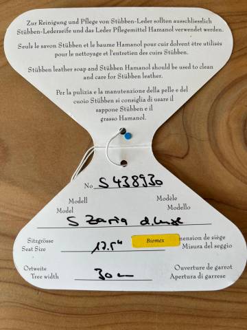 Selle stubben zaria 17.5 avec biomex 