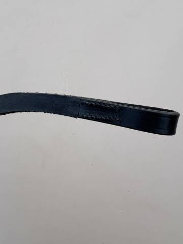 Frontal cheval strass violets et noirs cuir noir