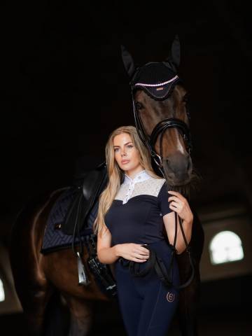 Tapis de selle Modern Dark Ocean DRESSAGE - Equestrian Stockholm