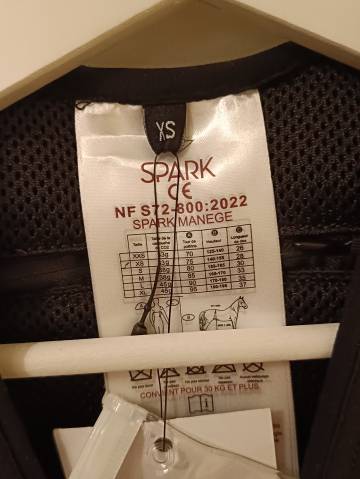 Airbag Spark – Taille XS – Noir