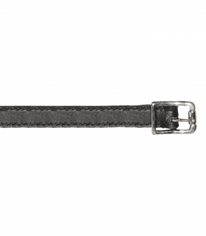 Lanières d'éperons cuir noir - Waldhausen - 46 cm