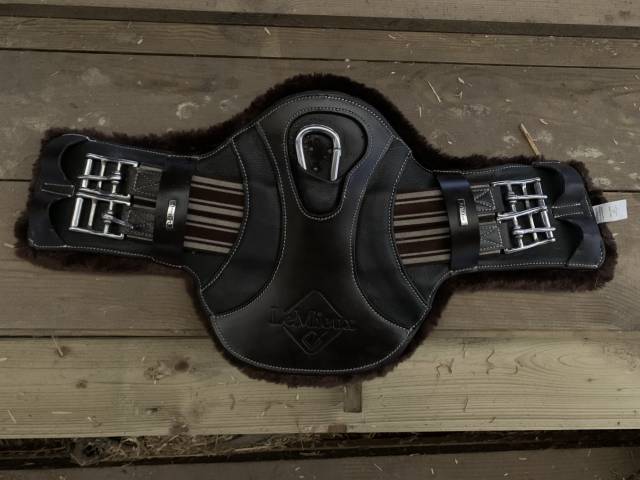 LeMieux - sangle bavette « mouton » cuir marron - 45cm