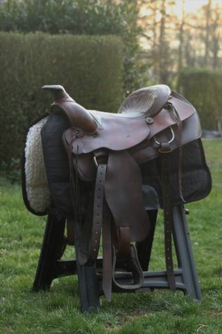 Selle western cuir 