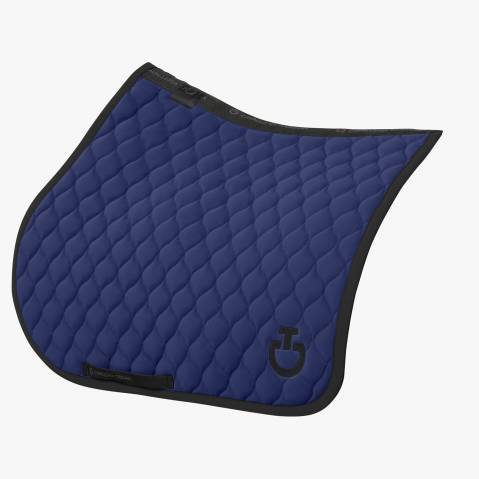 Tapis de selle circular bleu nuit - Cavalleria toscana - respirant