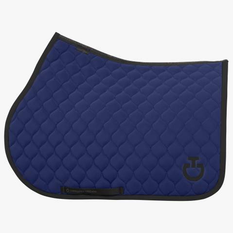 Tapis de selle circular bleu nuit - Cavalleria toscana - respirant