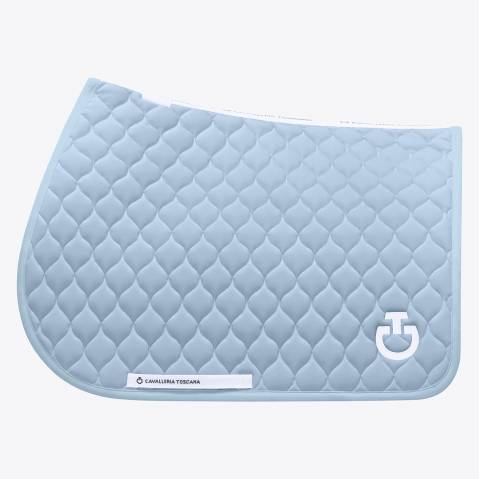 Tapis de selle circular bleu ciel - Cavalleria toscana - jersey respirant