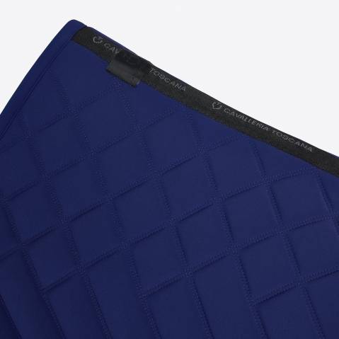 Tapis de selle diamond et lines bleu marine - Cavalleria toscana - respirant