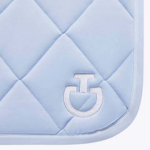 Tapis de selle Diamond quilted bleu ciel - Cavalleria toscana - respirant