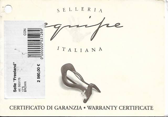 Selle  EQUIPE   17,5 pouces