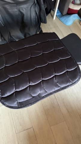 Superbe tapis noir à paillettes dressage 