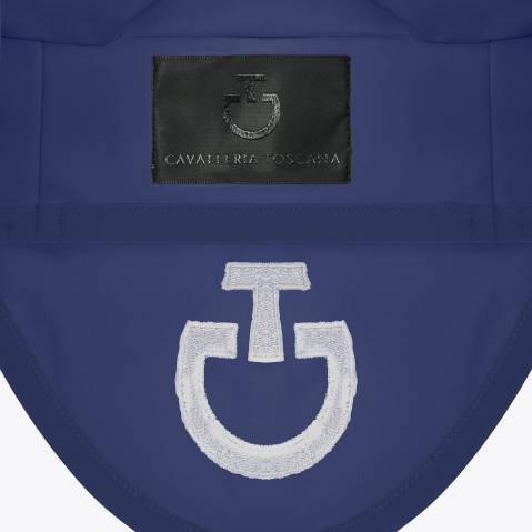 Bonnet anti mouches en tissu bleu - Cavalleria toscana - jersey léger
