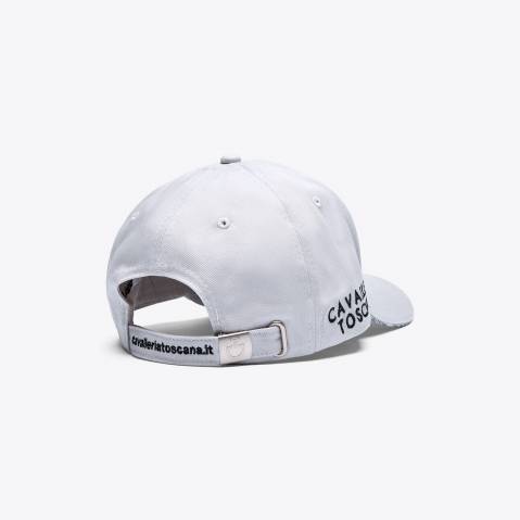 Casquette brodée Gris clair logo noir - Cavalleria Toscana