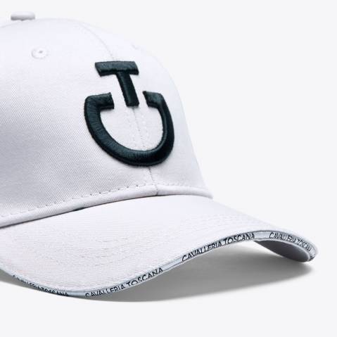 Casquette brodée Gris clair logo noir - Cavalleria Toscana