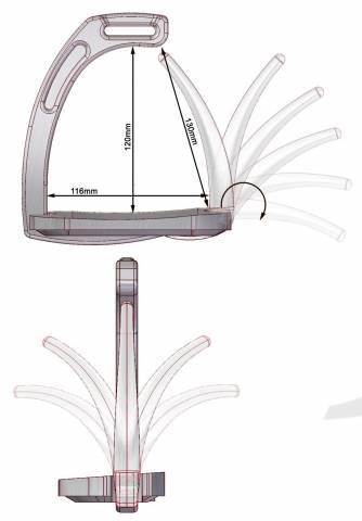 Etriers Air Safety syst&egrave;me junior - Jin Stirrup - Aluminium l&eacute;ger