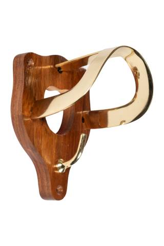 Porte Bridon En Bois Et Laiton HKM