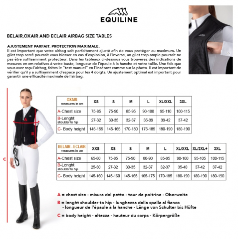 Gilet Airbag Belair avec protecteur dorsal Equiline