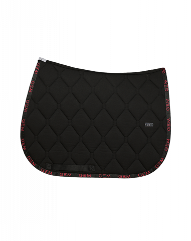 Tapis de selle LOVE MIXTE noir et rose - GEM
