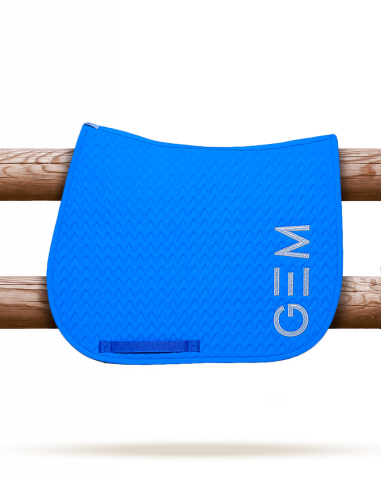 Tapis de selle Obstacle TEN Bleu France - GEM