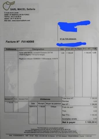 Selle Macel corsaire mono-quartier