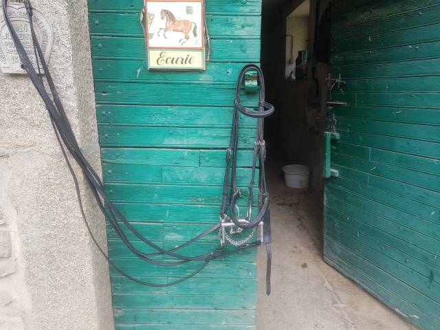 Bride complète cuir noir Eric Navet