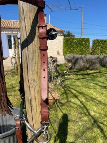 BRIDES VAQUERAS ESPAGNOLES EN CUIR FAITE A LA MAIN