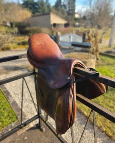 Selle Delgrange mixte en cuir marron