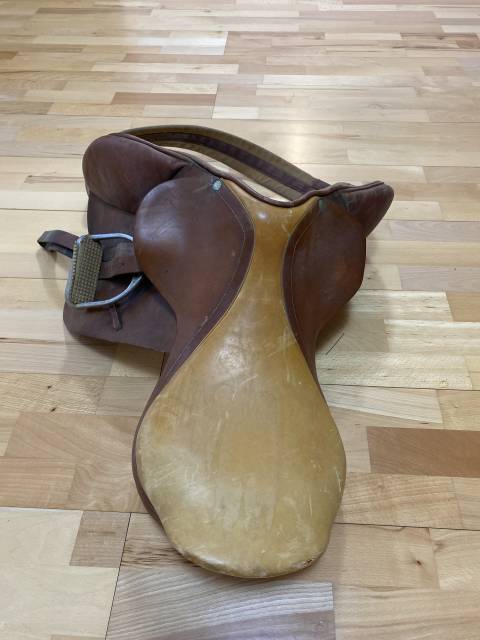 Selle mixte forestier cuir marron 