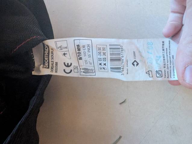 Dorsale Fouganza 8-10ans