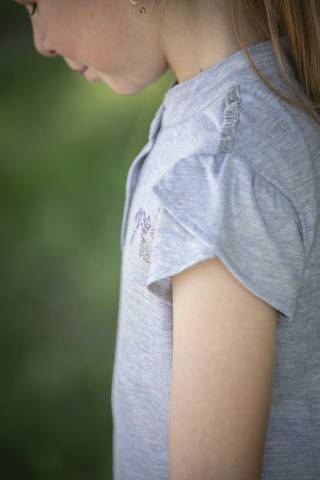 Polo manches courtes julieta - Pénélope collection - tissu irisé