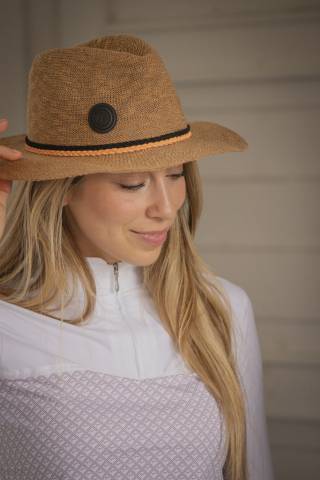Chapeau Rafia tricolore - Pénélope Collection
