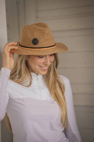 Chapeau Rafia tricolore - Pénélope Collection