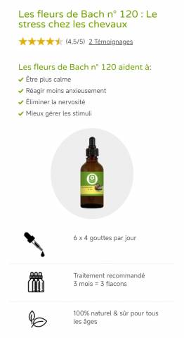 Pour le stress de votre cheval ou poney 