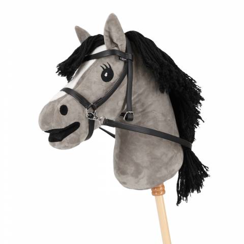 Bridon bitless hobby horse - QHP - pvc noir