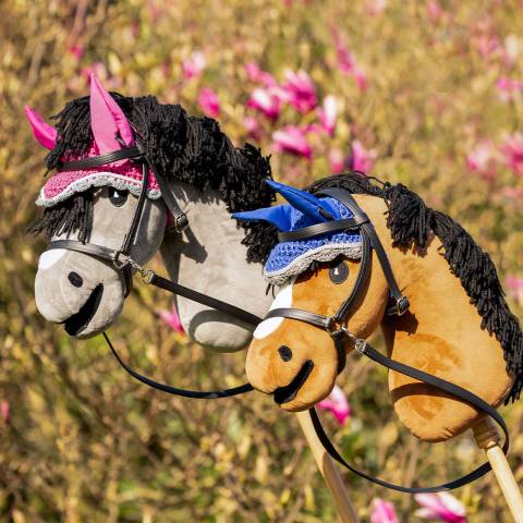 Bridon bitless hobby horse - QHP - pvc noir