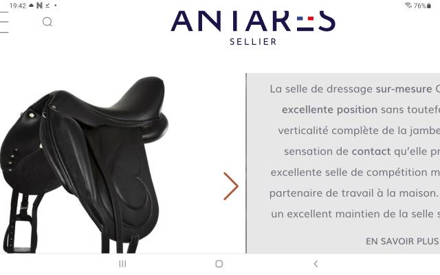 Selle dressage Antarès cadence 
