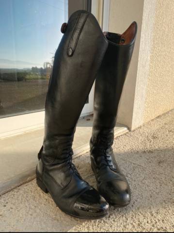 Bottes d&rsquo;&eacute;quitation Equith&egrave;me Taille 40 et mollet M 