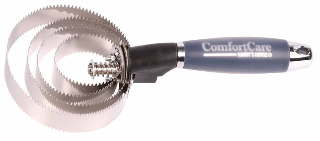 Etrille double comfort care - Harry's horse - m&eacute;tal avec poign&eacute;e gel